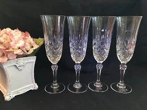 Crystal Champagne Glasses Set of 4 - Picture 1 of 1