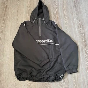 Le Coq Sportif Reactiv Technology Pullover Jacket Black Men’s Size L Hooded - Picture 1 of 6