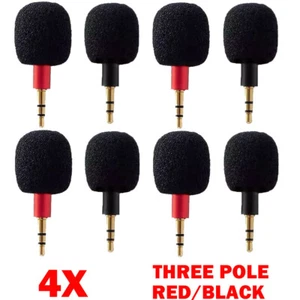 4x Mini 3.5mm Jack Stereo Voice Mic Microphone For Recorder Three-pole Plug HOT - Picture 1 of 14