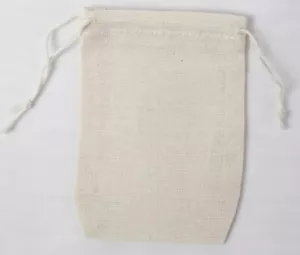 Mini Muslin Double Drawstring Bags Made in the USA - Picture 1 of 11