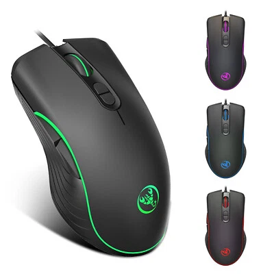A867RGB luminous gaming mouse wired programming mouse four-speed adjustable - Image 1 of 4