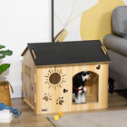 Drewniany domek dla psa PawHut z otworami wentylacyjnymi Indoor Dąb