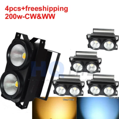 4pcs-pack COB Audience light led wash Blinder light 2*100w ww@cw 2in1 color led - Image 1 of 4