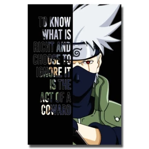 Hatake Kakashi Anime Motivational Art Poster Manga Picture Print Dorm Decor