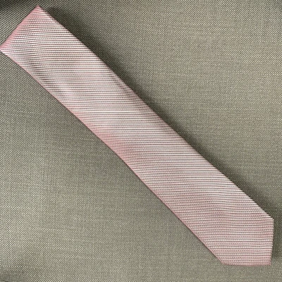 Calvin Klein Men's Neck Tie Striped Red/Silver Stripe Silk Blend NWT - Image 1 of 3