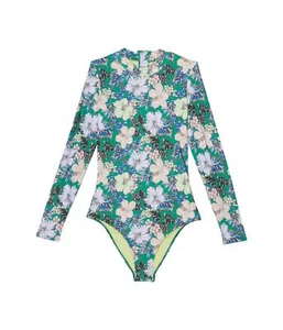 Girls Bellamy Floral Swim Complete, Jade, 4 - Picture 1 of 2