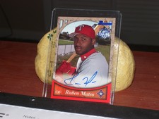 RUBEN MATEO 1999 Bowman Certified Autograph Issue AUTO RANGERS No. BA1