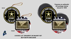 FORT SAM HOUSTON US ARMY Ornament / Magnets - Military Gift Base Veteran Store - Picture 1 of 1