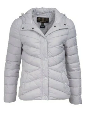 Chaqueta acolchada resistente al agua Barbour Hawse para mujer blanca hielo EE. UU. 6, Reino Unido 10 Foto 1 de 4