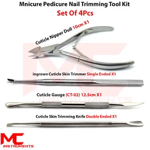 Professional Dead Skin Remover Nail Trimming Manicure Pedicure Tool Kit 4Pcs Set - Picture 1 of 6