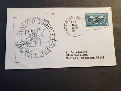 APO 96243 SAIGON, VIETNAM 1965 Army Air Force Cover ARCTIC POLAR Cachet - Image 1 of 2