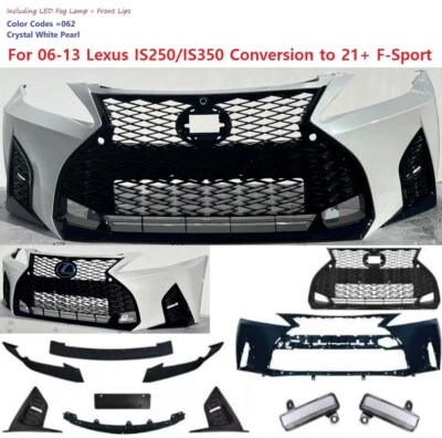 Kit de conversión de parachoques delantero F-Sport para Lexus IS250 350 06-13 conversión a 21+ Foto 1 de 2