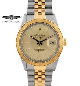 Rolex Datejust Turn-O-Graph 16253 Steel & 18k Gold 36mm Champagne Dial Box&Paper - Picture 1 of 6