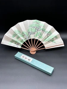 Neu im Karton Vintage japanischer handbemalter Sensu Klappventilator - Bild 1 von 15
