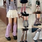 Campus Style Long Socks Womens Flare Leg Warmers Ruffle Foot Cover Crochet Socks