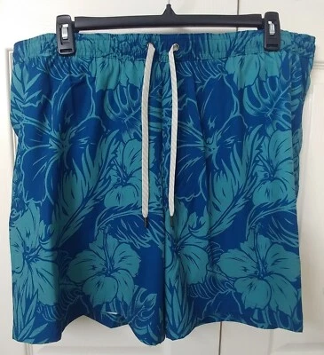Nuevo con etiquetas Bañador Para Hombre Talla XXL Sonoma Para Hombre Azul Verde Palma Floral Foto 1 de 4