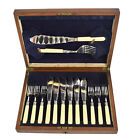 Silver Plated Cased 14 Piece Fish Cutlery Serving Set