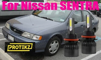 LED For SENTRA 1995-1999 Headlight Kit 9004 HB1 6000K White Bulbs High-Low Beam - Image 1 of 4