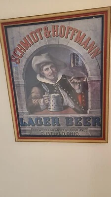 Póster vintage de cerveza Schmidt & Hoffmann 1974 ¡RARO!  MARCO NO INCLUIDO  Foto 1 de 4