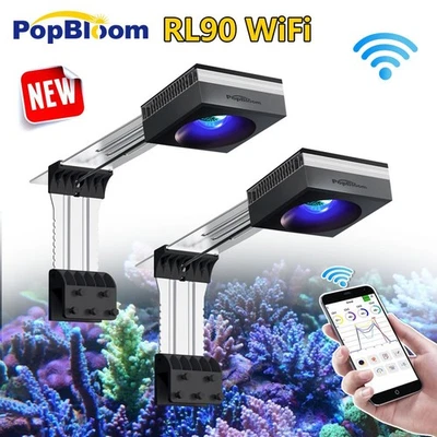 PopBloom RL90 WiFi Marine LED Aquarium Éclairage pour Récif Corail Fish Tank Lumière - Photo 1/4