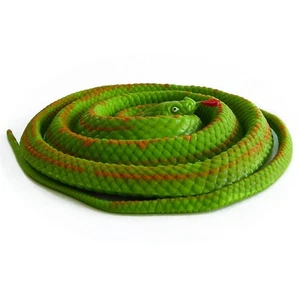 Stretchy Rubber Green Snake- Soft, Stretchy, and Long - Easy Camouflage - Pra... - Picture 1 of 6