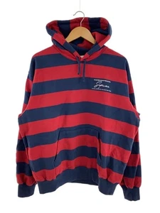 Supreme Sudadera con Capucha MARTINE ROSE Sudadera con Capucha M Algodón Rojo Rayas Usada - Imagen 1 de 6