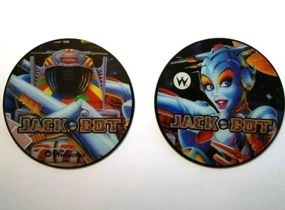 Williams Jackbot Drink Coaster Set Pinball Nuevo de Lote Antiguo Plásticos Novia de Pinbot Robot Foto 1 de 4