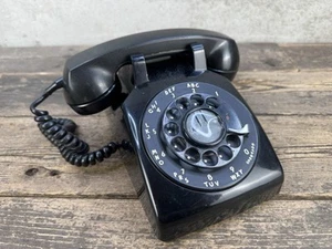 vintage telefon obrotowy czarny - Zdjęcie 1 z 10