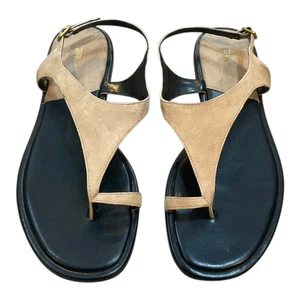 Zara Womens Textured Thong Strap Slingback Sandals Nude Size EUR 40 - Picture 1 of 13