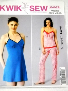 Kwik Sew 4072 Camisole Chemise Pants Misses size XS-XL Sewing Pattern - Picture 1 of 2