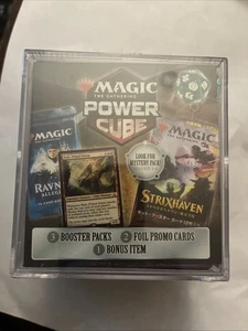 P-6 2021 MJ Holding Magic the Gathering POWER CUBE 3 packs/2 promo cards/1 bonus - Picture 1 of 5