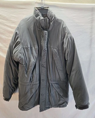 Cabelas Men's Size Medium Gray Premier Goosedown Jacket Coat  - Image 1 of 3