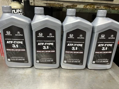 HONDA ACURA Genuine ATF Type 3.1 9 Speed Transmission NEW SEALED X4 Quarts ZF - Image 1 of 3