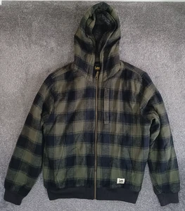Lee Jacke Herren Medium Sherpa gefüttert grün schwarz kariert kariert Western - Bild 1 von 12