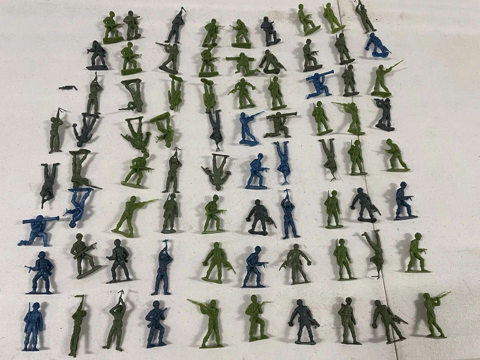 Gran Lote MPC Verde MPC Ejército Hombres Figuras 80+ Soldados Foto 1 de 4