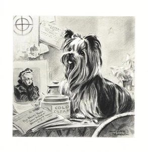 Yorkshire Terrier - CUSTOM MATTED - Dog Art Print - Morgan Dennis - Picture 1 of 1