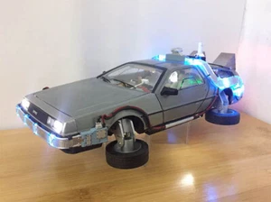 1/18 Back To The Future Time Machine Delorean Flight Lights DMC-12 Model Car - Picture 1 of 24