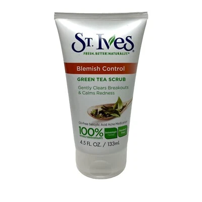 St. Ives Blemish Control Green Tea Facial Scrub 4.5 Fl Oz Gently Clears Breakout - Image 1 of 2