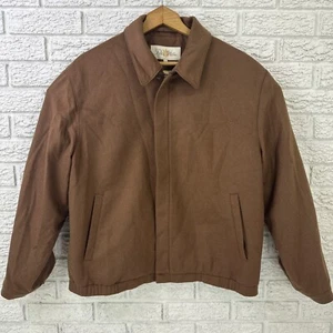Peter Millar 100% Cashmere Jacket Mens Size L Large Brown Full Zip Silk Lined - Picture 1 of 7
