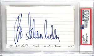Bo Schembechler Autographed 3x5 Index Card Michigan Wolverines PSA/DNA *1633 - Picture 1 of 2