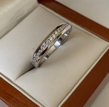5mm Ring Engagement Full Eternity CZ Stones Promise Infinity Wedding Band Ladies