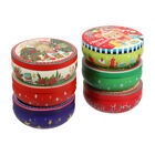 6 Mini Christmas Cookie Tins with Lids for Gift Giving-MI