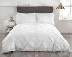 Pintuck Duvet Cover Set Poly Cotton Quilt Cover Bedding Bed Set King Size White
