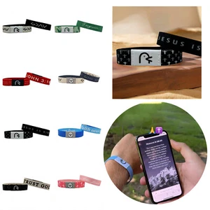Tragbares Bibelarmband mit NFC Täglich Bibelvers Armbänder Gott Armband Geschenke - Bild 1 von 23