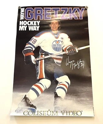 Vintage 1980’s Wayne Gretzky Hockey My Way VHS Promotional Movie Posters MINT  - Image 1 of 4