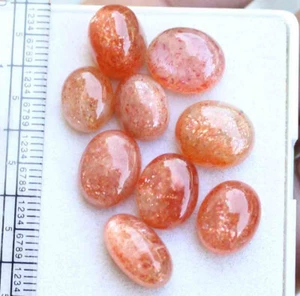 41,90 quilates 100 % piedra solar dorada natural cabujón ovalado 10,5*12,5 mm piedras preciosas sueltas - Imagen 1 de 4