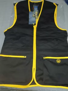 NWT Men’s Beretta Trap Cotton Vest Black / Yellow Medium - Picture 1 of 1