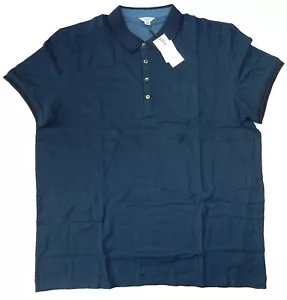 Calvin Klein Herren Poloshirt Kurzarm Iris Navy Slim Fit Gr. 2XL Neu - Bild 1 von 3