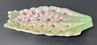 Majolica HYACINTH Plate 10" Made in Italy Tray Hand Painted Pink Yellow Floral