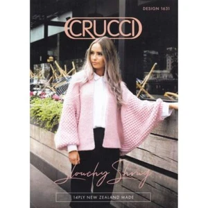 Slouchy Shrug Crucci Knitting Pattern 1631 for 14 Ply Yarns - Picture 1 of 1